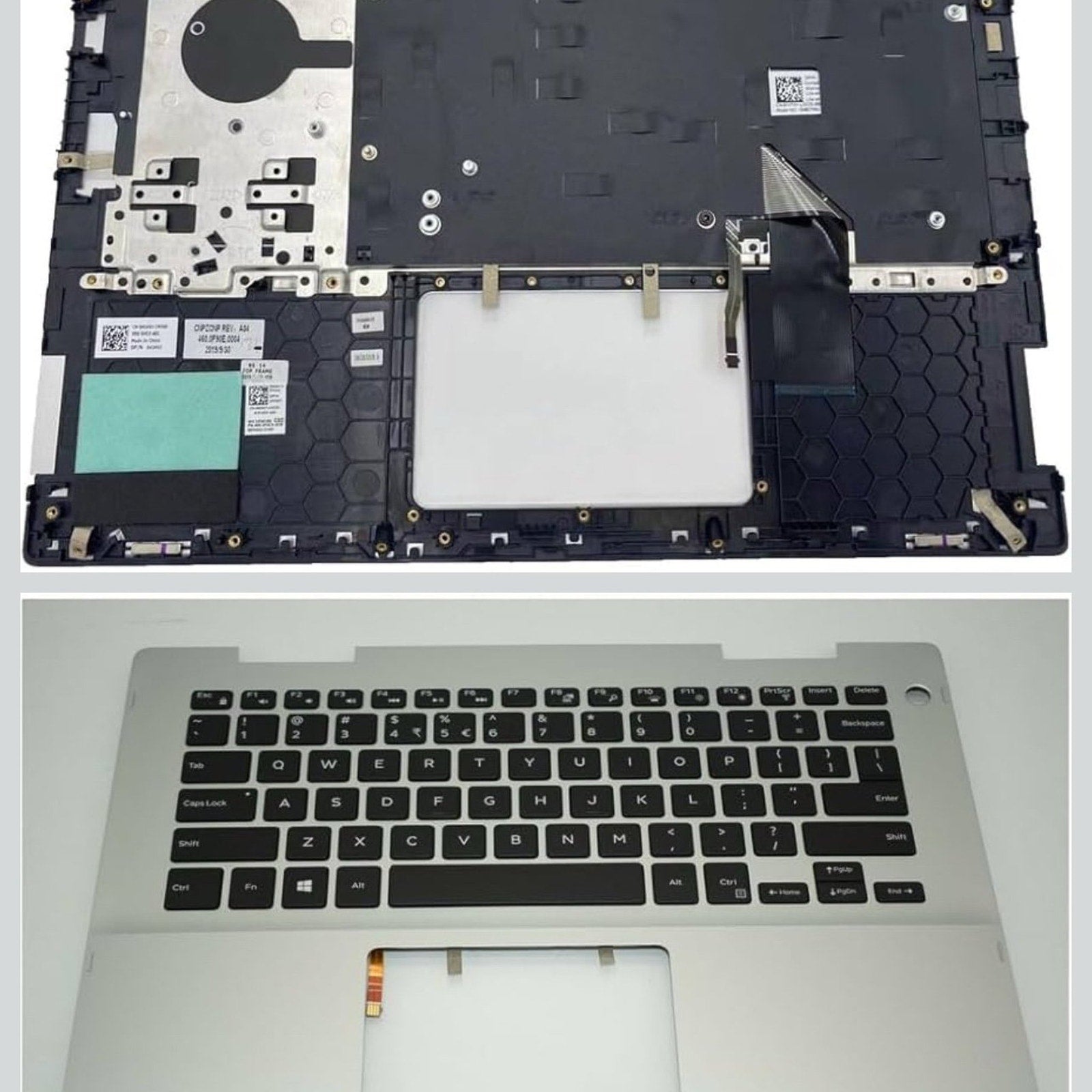 Laptop Upper Case Palmrest Backlit Keyboard Assembly Part for Dell Inspiron